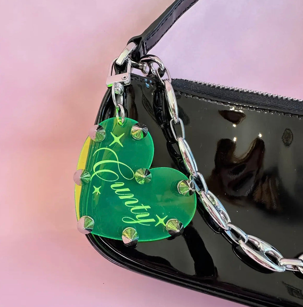 Cunty Studded Keychain/Bag Charm