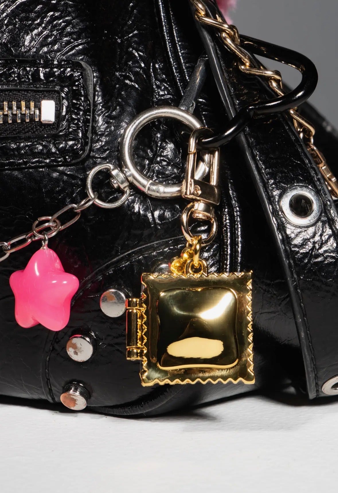 Ravioli Locket Keychain