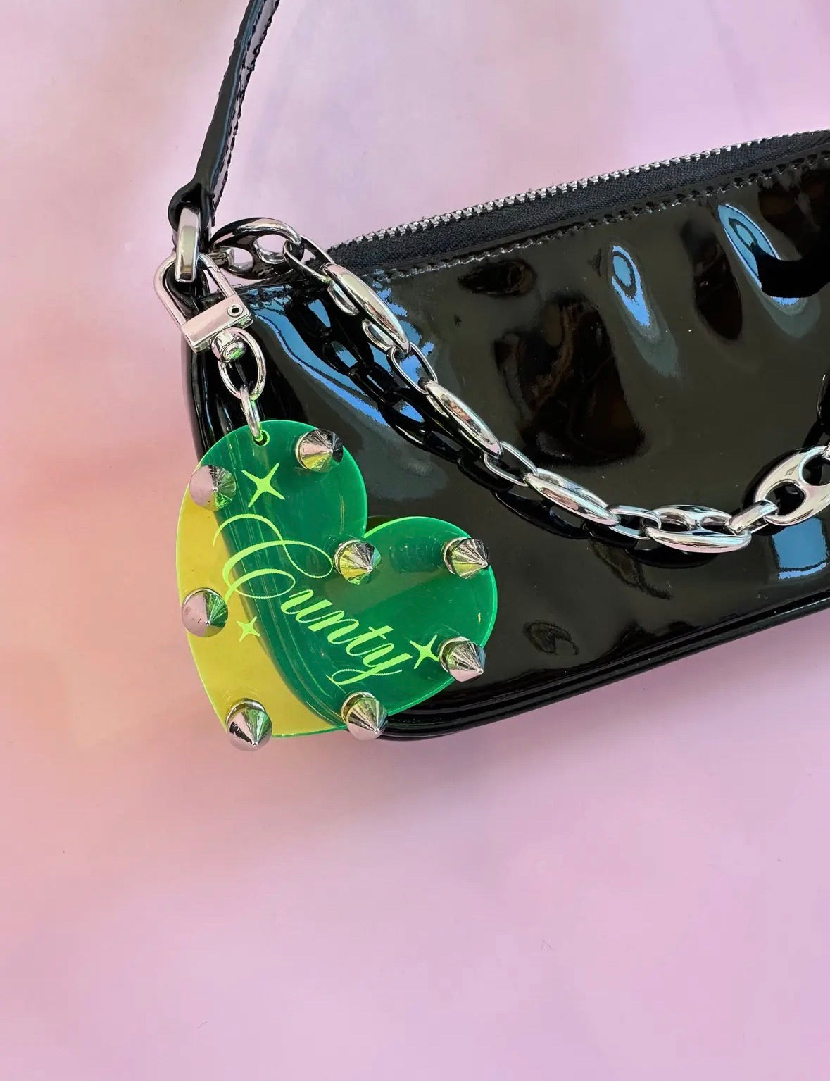 Cunty Studded Keychain/Bag Charm