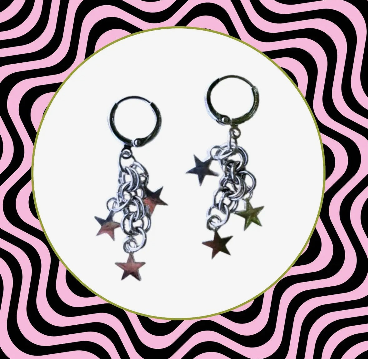 Celestial Star Huggie Hoop Earrings