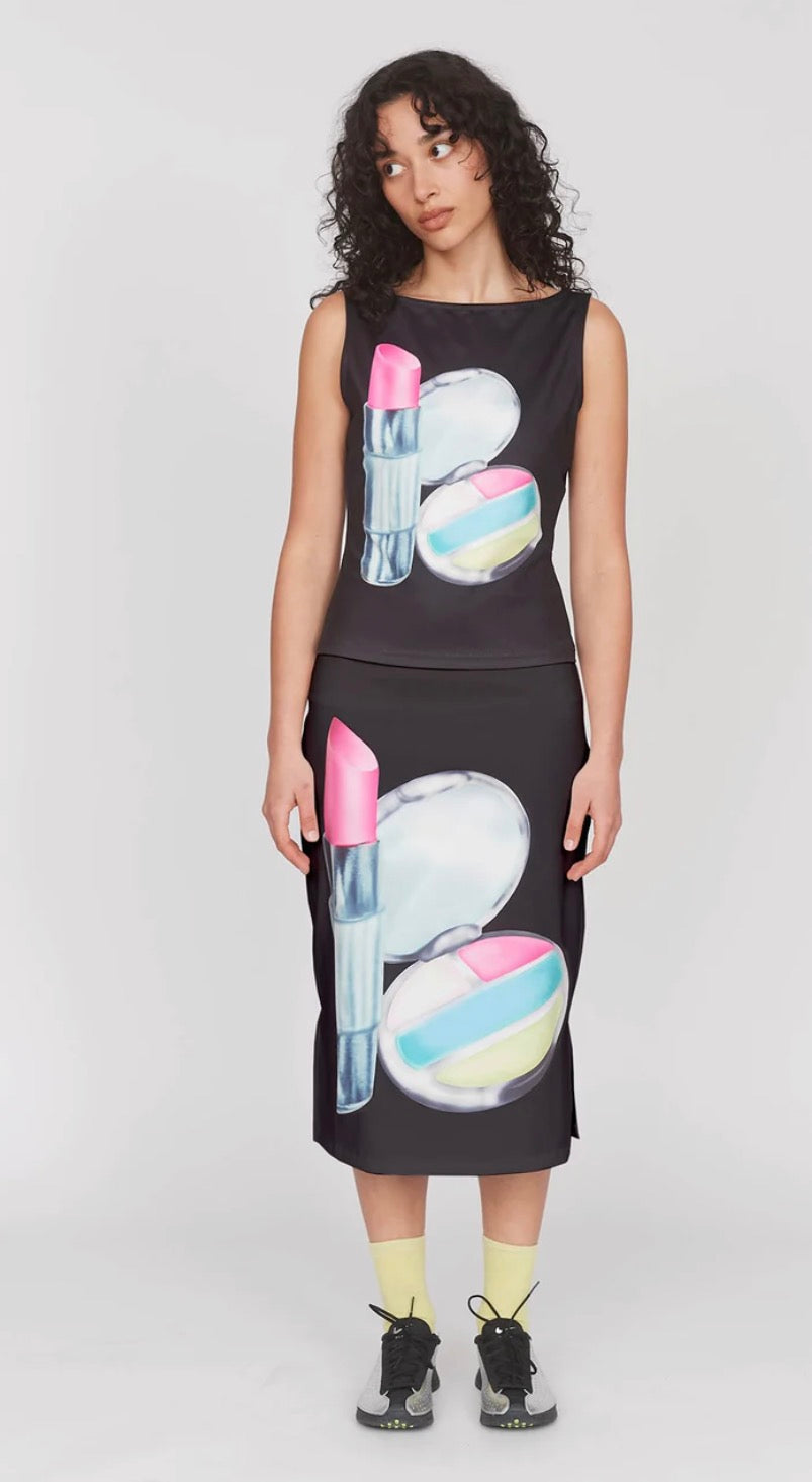 Lazy Oaf RESALE Lipstick Makeup Skirt ~ SIZE 8