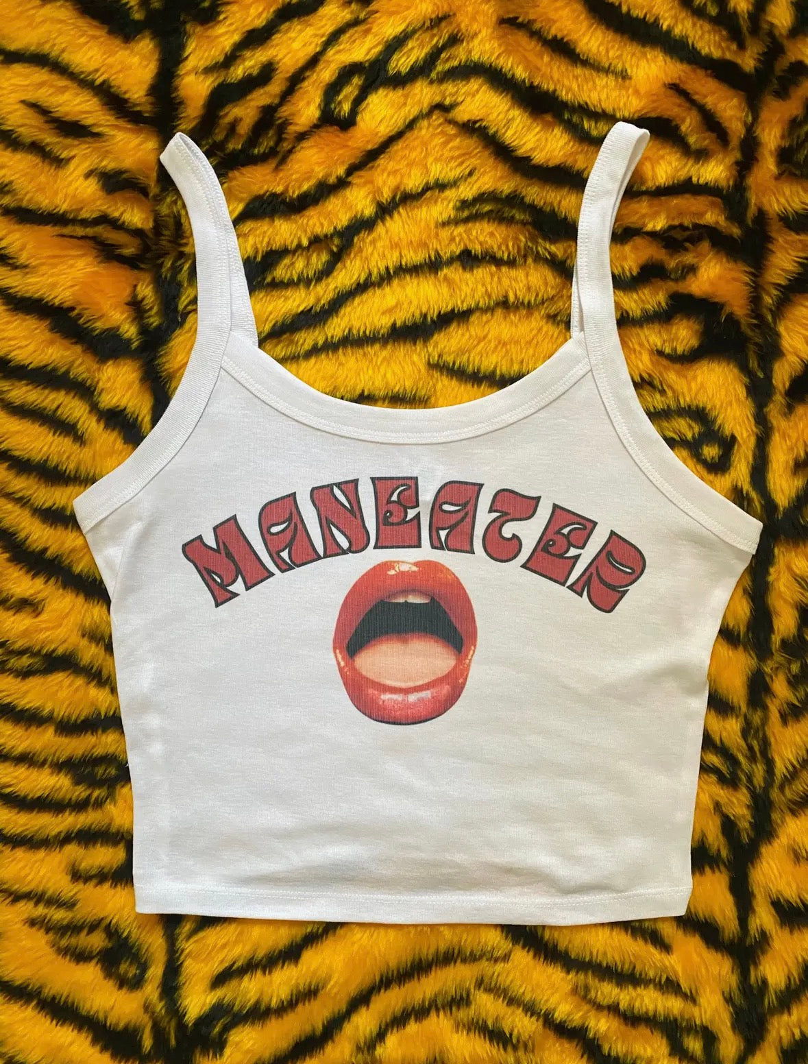 Maneater Cropped Strappy Tank